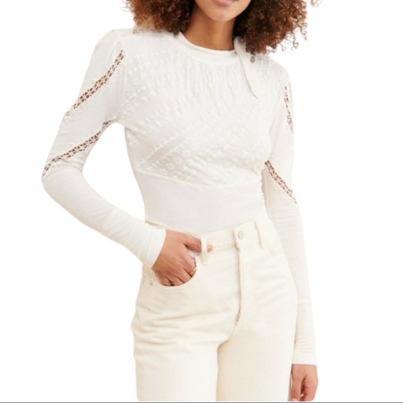 Free People Tops - Free People Victoria Ivory Top Sz S NWT